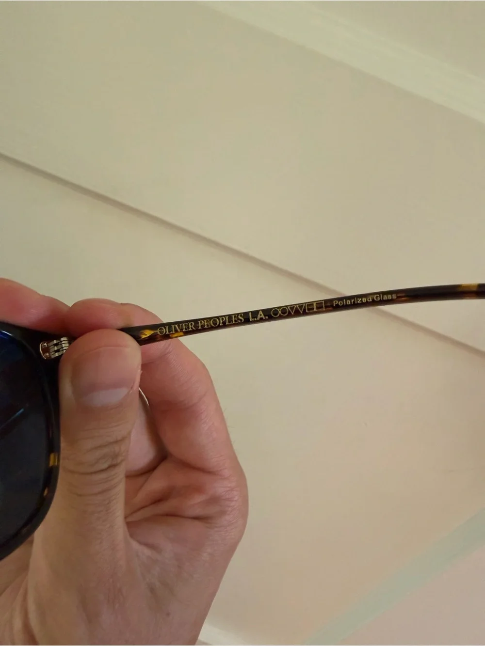 Oliver Peoples Tortoiseshell Sunglasses with Dark Green Lenses